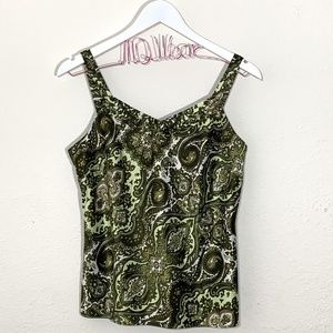 🌺 FLASH SALE 🌺 Ann Taylor Green Floral Tank Top